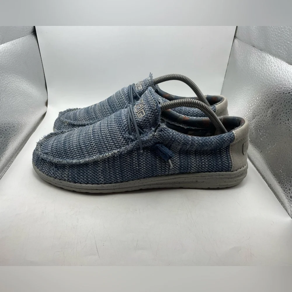 Hey Dude Wally Sox Steel blue Men's Blue loafers size 9